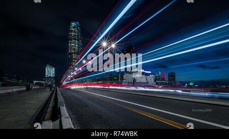 Exterior of One Blackfriars. A 50-storey apartment tower, nicknamed 'The Vase', in Southwark, central London Stock Photo