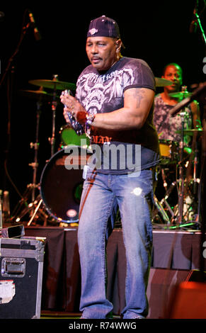 Aaron Neville with the Neville Brothers performs at the Seminole Hard Rock Hotel and Casino in Hollywood, Florida on October 11, 2007. Stock Photo