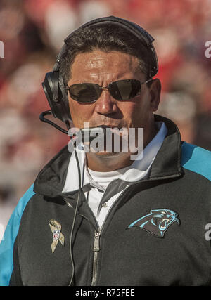 San Francisco, California, USA. 10th Nov, 2013. Panthers Head Coach Ron Rivera on Sunday, November 10, 2013 in San Francisco, California. The Panthers defeated the 49ers 10-9. Credit: Al Golub/ZUMA Wire/Alamy Live News Stock Photo