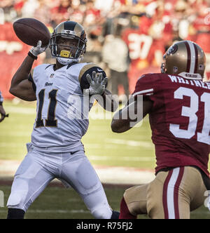 St. Louis Rams' Tavon Austin, top right, stays in bounds as he runs ...