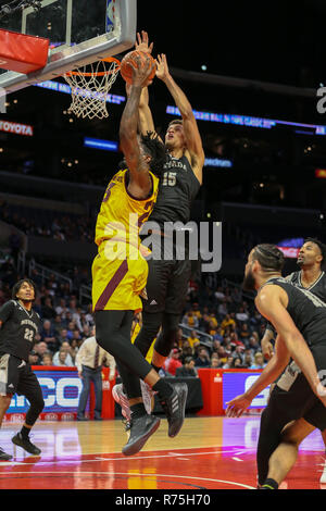 Los Angeles, CA, USA. 07th Dec, 2018. Arizona State Sun Devils forward Romello White (23) drives to the basket during the Hall of Fame Classic College basketball game on December 7, 2018 at the Staples Center in Los Angeles, CA. (Photo by jordon Kelly/CSM) Credit: csm/Alamy Live News Stock Photo