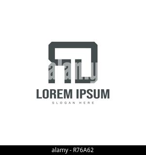 Initial letter logo template. Minimalist letter logo template design Stock Vector