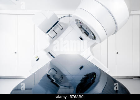 Cancer therapy, advanced medical linear accelerator in the therapeutic oncology to treat patients with cancer Stock Photo