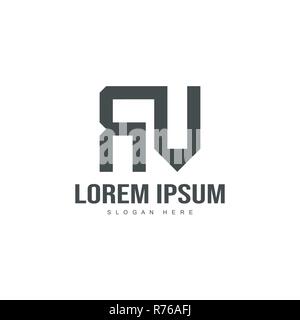 Initial letter logo template. Minimalist letter logo template design Stock Vector