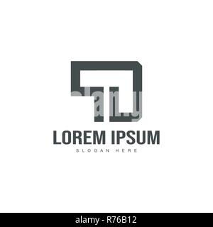 Initial letter logo template. Minimalist letter logo template design Stock Vector