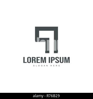 Initial letter logo template. Minimalist letter logo template design Stock Vector
