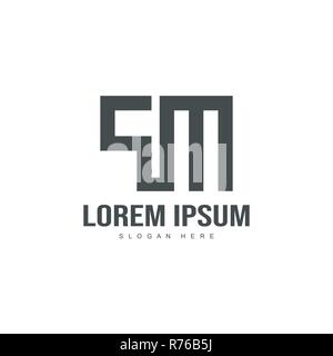 Initial letter logo template. Minimalist letter logo template design Stock Vector