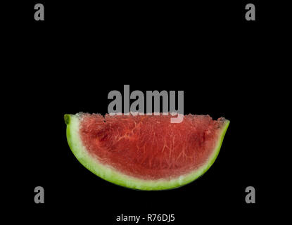 Seedless watermelon isolated on black background Stock Photo
