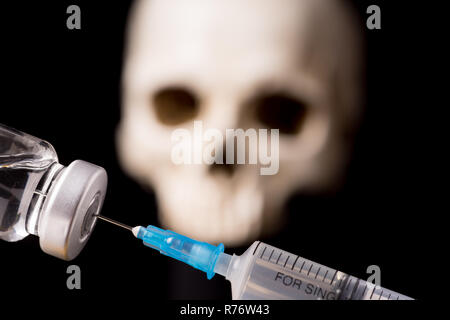 medical vials and syringe Stock Photo