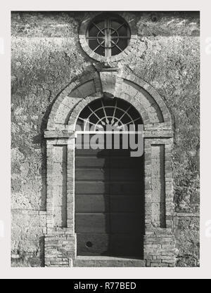 Umbria Terni Porano Castel Rubello, this is my Italy, the italian country of visual history, Post-medieval Castle originally functioned as a fortress, turned into residence in late Renaissance present owners granted permission to photograph room adjacent to entrance. Views of exterior interior views of ceiling frescoes. Stock Photo