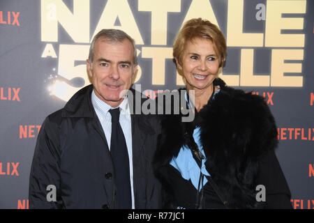 Rome 07 Dic 2018 - The Space Moderno - preview film UN NATALE A 5 STELLE Giampaolo Letta and Wife Rossana guests Credit: Giuseppe Andidero Stock Photo