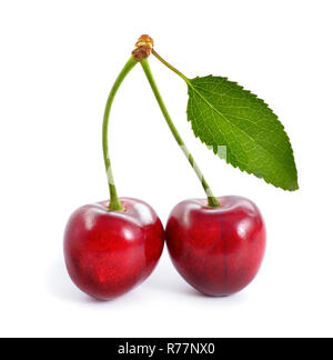 Cherry isolated on hite background. Stock Photo