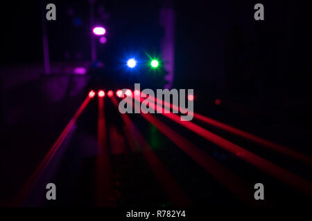 beam, research, experiment, science, laser, physics, lab, laboratory, light, university, optics, optical, energy, test, equipment, study, scientific,  Stock Photo