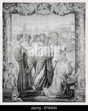 Christ gives keys of heaven to St. Peter Stock Photo