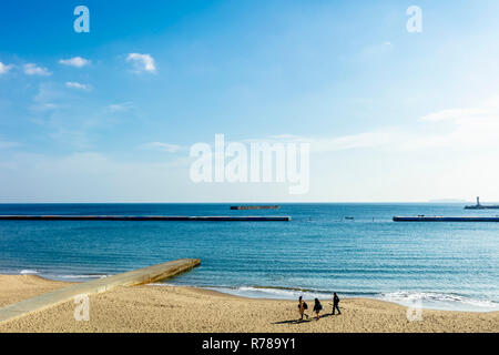 Atami, Shizuoka / Japan - December 1 2018: Atami Sun Beach autumn scenic view of sea Stock Photo