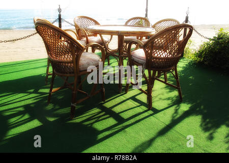 bamboo furniture set Stock Photo