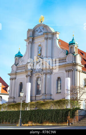 Church of the Holy Ghost in downtown of Munich, Germany Stock Photo