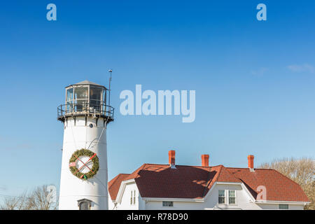 Lighthouse in Cape Cod, Massachusetts. USA Stock Photo