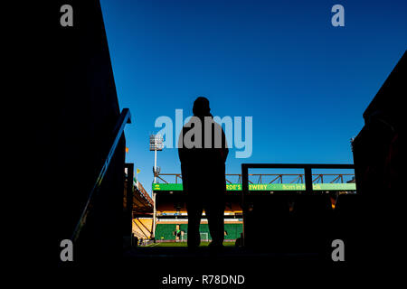 A general view of a match day steward at Carrow Road, home of Norwich City prior to during the Sky Bet Championship match. Stock Photo