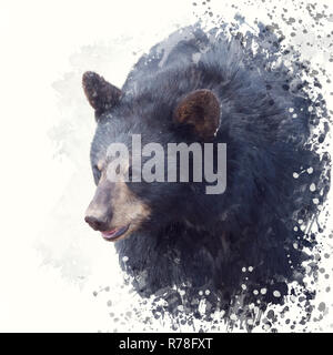 Watercolor toy bear on white background for postcard design, patterns,  stickers, scrapbooking paper, textile industry, web design, social  networks, pr Stock Photo - Alamy