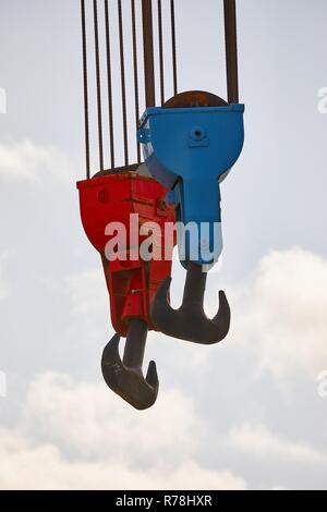 Old Crane Hooks Stock Photo