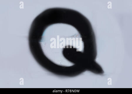 chinese Calligraphy brush of alphabet on white background Stock Photo