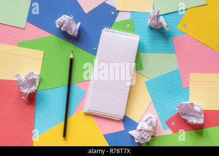 Blank spiral notebook Stock Photo