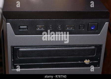 Computer system unit Isolated on a white background Stock Photo