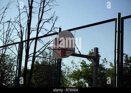shoot hoops after the shooting magic and the black background Stock Photo