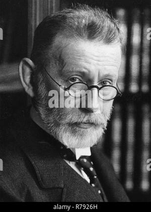 PAUL EHRLICH (1854-1915) German physician and scientist in 1915 Stock Photo