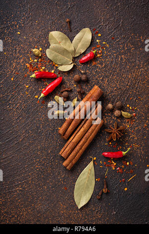 Spices masala for cooking Indian dishes Stock Photo