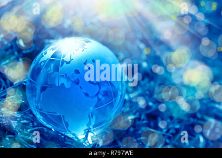 glass globe and light Stock Photo