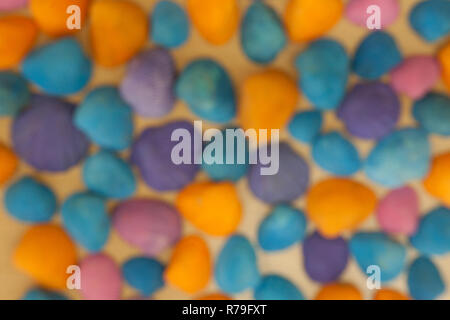 Closeup of colorful sea shells in different shapes. Stock Photo