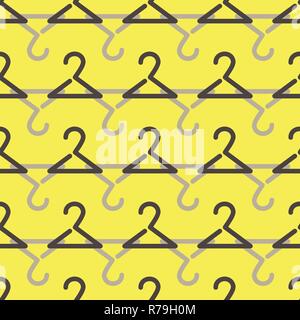Abstract vector art yellow hanger seamless pattern Stock Vector