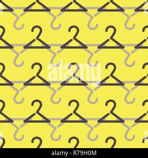 Abstract vector art yellow hanger seamless pattern Stock Vector
