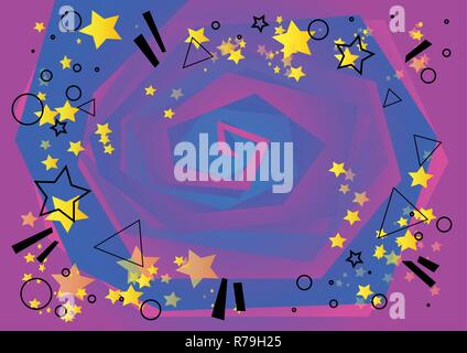 Vector illustrated retro comic background, pop art vintage style abstract background. Stock Vector