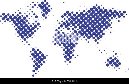 World map dotted, minimal icon style design concept, vector Stock Vector