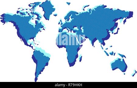 World map dotted, icon style design concept, vector