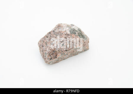 quartz syenite isolated over white Stock Photo