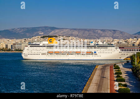 Costa Cruises Costa Riviera moored in the port of Piraeus Athens Greece Europe Stock Photo