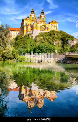 View of the historic Melk Abbey (Stift Melk), Austria Stock Photo