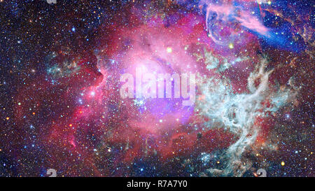 Nebula and galaxies in space. Elements of this image furnished by NASA. Stock Photo