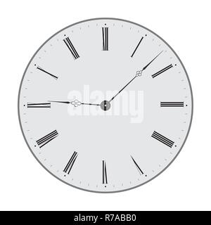 Clock. Vector illustration isolated on white background. Stock Vector