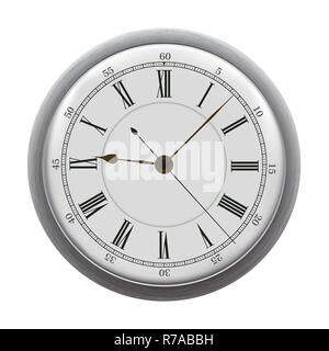 Clock. Vector illustration isolated on white background. Stock Vector