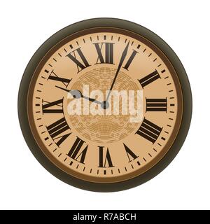 Clock. Vector illustration isolated on white background. Stock Vector