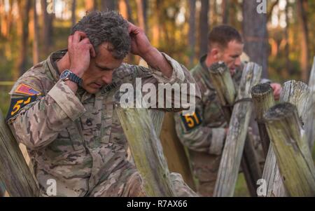 Two U.S. Army Rangers, assigned to the 5th Ranger Training Battalion ...