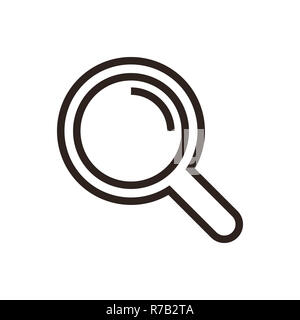 Magnifying glass. Search icon isolated on white background Stock Photo