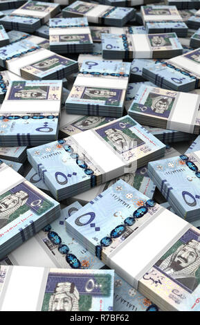 Stack of Saudi Arabian Riyals Stock Photo - Alamy