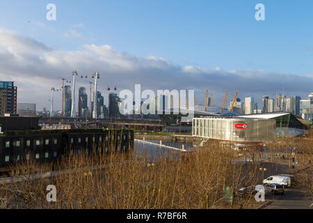 Emirates air line, emirates royal docks, cable car, royal docks, london, uk Stock Photo