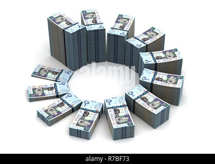 Saudi Arabian Riyals Chart (isolated with white background Stock Photo ...